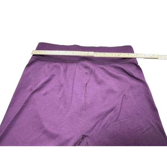 Purple Womens Ribbed Knit Biker Shorts Large Kohls S.O - Picture 5 of 7